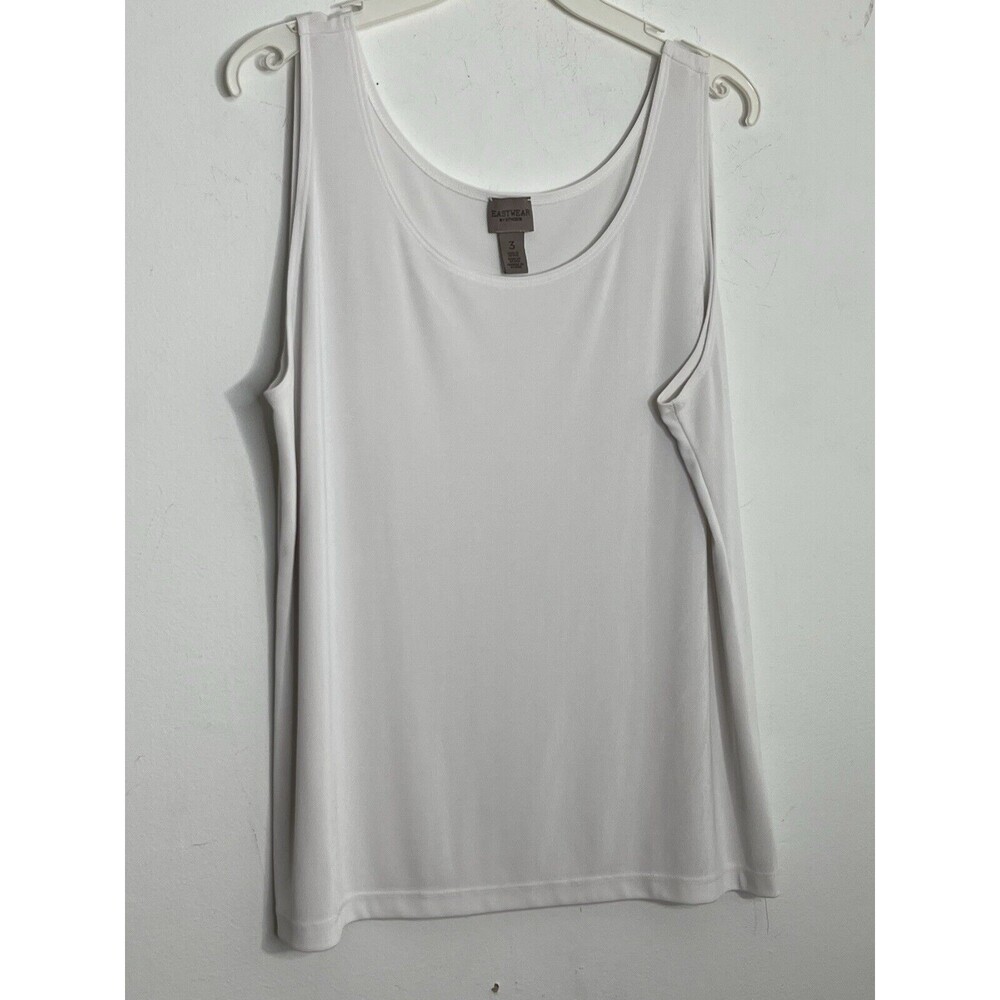 Chico's Easy Wear White Top Blouse Slinky Shell Tank 3 XL (11)